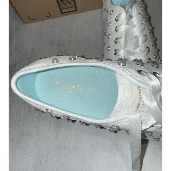 Kate Spade Women's White Match Imitation Pearls Sneakers 8.5 MSRP $225 NWOT - Picture 5 of 10